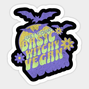 Basic Witchy Vegan, Funny Vegan Witch, Vegan Christmas Gifts, Vegan Gifts 2023, 2024 Sticker